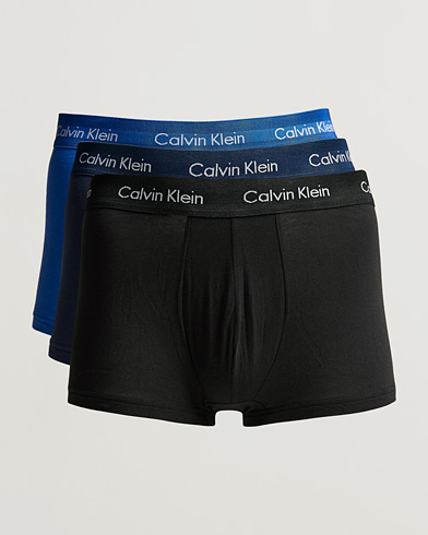 Calvin Klein Cotton Stretch Low Rise Trunk 3-Pack Black/White/Grey at CareO