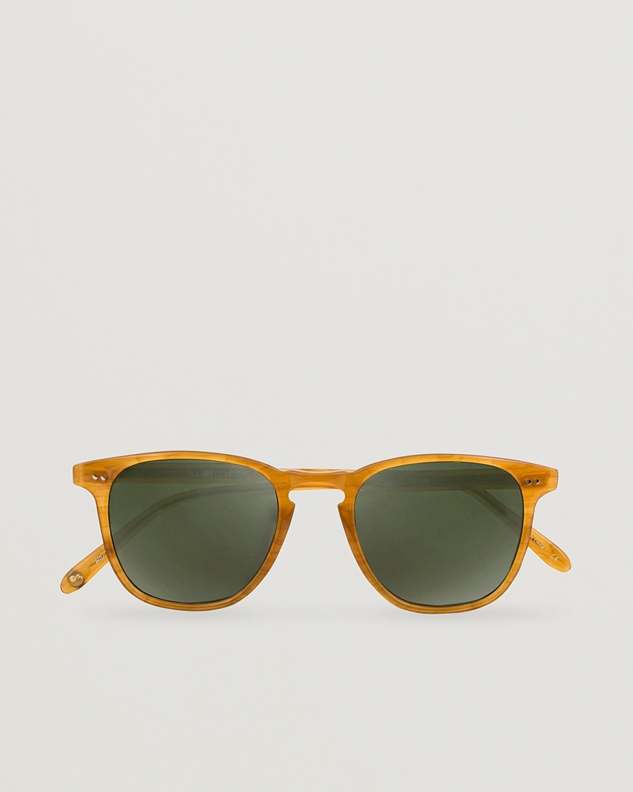Garrett Leight Brooks 47 Sunglasses Butterscotch/Green Polarized – Brown