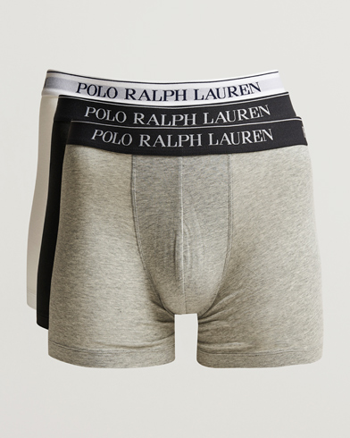 Polo Ralph Lauren 3 Pack Stretch Boxer Brief White Black Grey at CareOfCarl