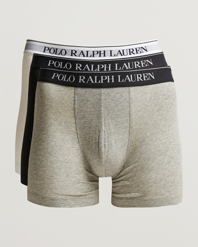 Polo Ralph Lauren 3-Pack Stretch Boxer Brief White/Black/Grey at