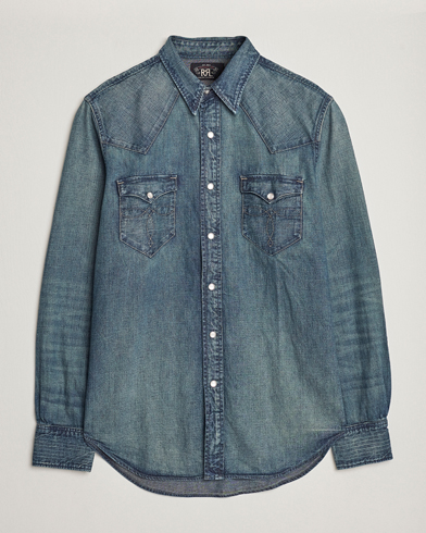 RRL Buffalo Western Shirt Dark Wash at CareOfCarl.com