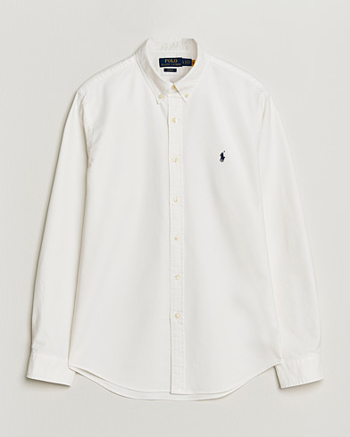 Polo Ralph Lauren Slim Fit Garment Dyed Oxford Shirt White – White