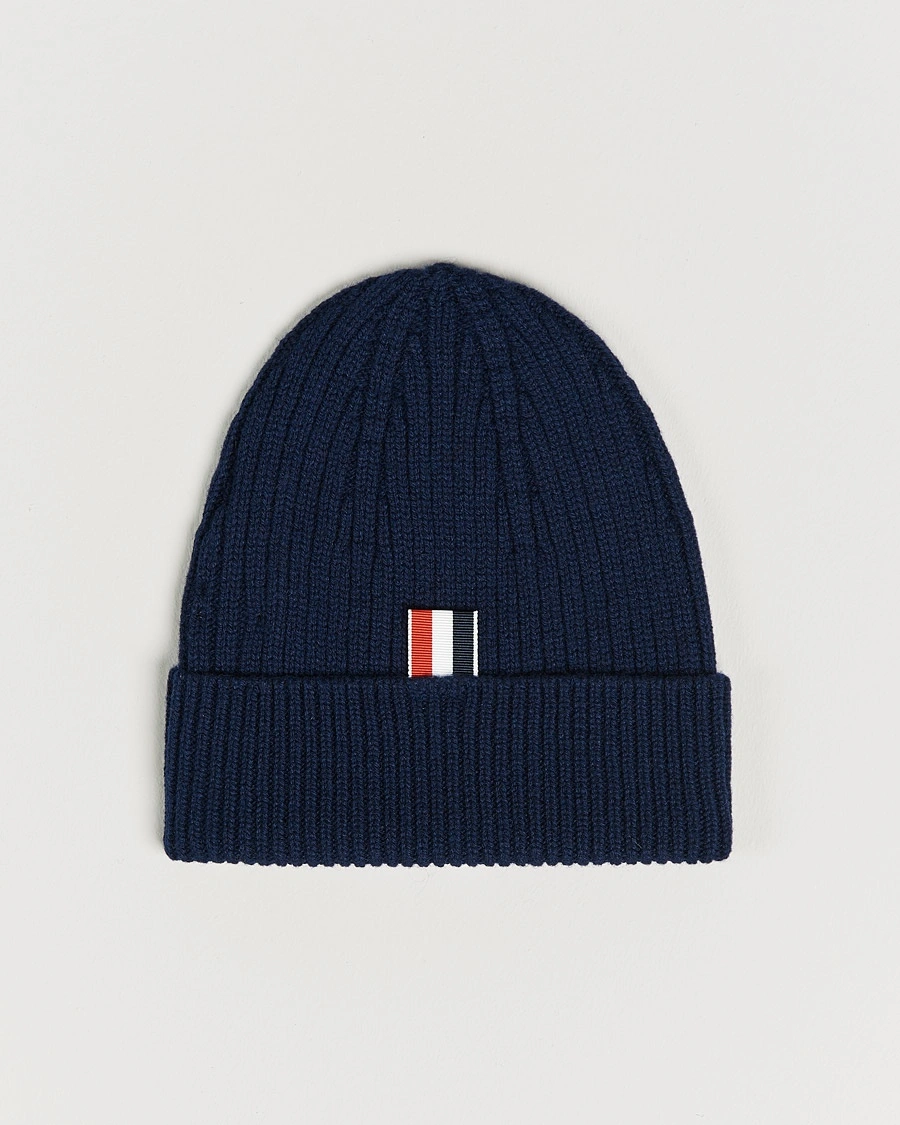 Thom Browne Cashmere Rib Hat Navy – Blue