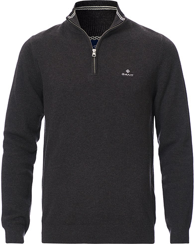 gant cotton pique half zip