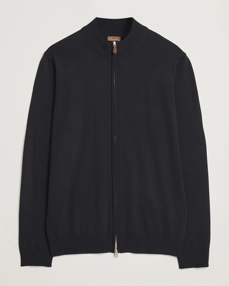 Stenströms Merino Full Zip Black – Black