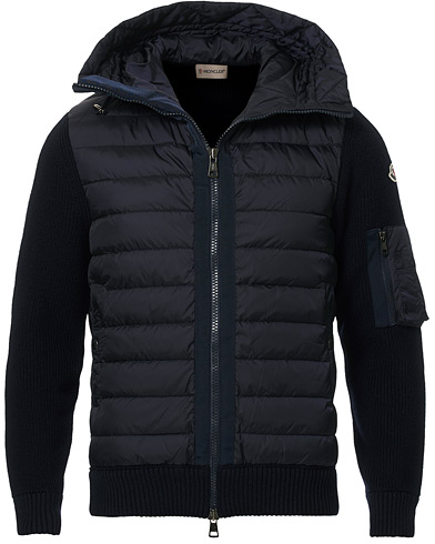 Moncler Hybrid Full Zip Hoodie Navy at CareOfCarl