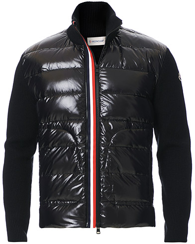 Moncler striped outlet zip jacket