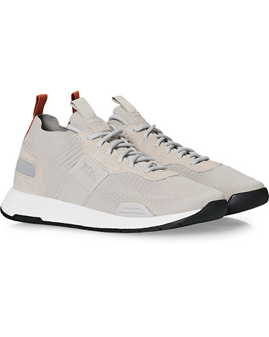 Boss athleisure titanium sale runner mesh trainers