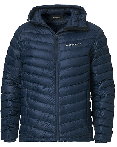 peak performance frost down hood blue shadow