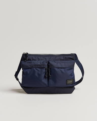 Porter-Yoshida & Co. Force Small Shoulder Bag Navy Blue at