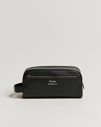 Polo Ralph Lauren Leather Washbag Brown at CareOfCarl