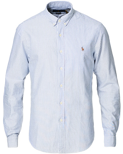 polo ralph lauren slim fit striped oxford shirt