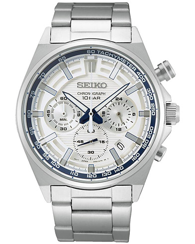 Seiko white 2024 face chronograph