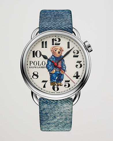 Polo Ralph Lauren 42mm Automatic Denim Flag Bear Steel With White Dial at C