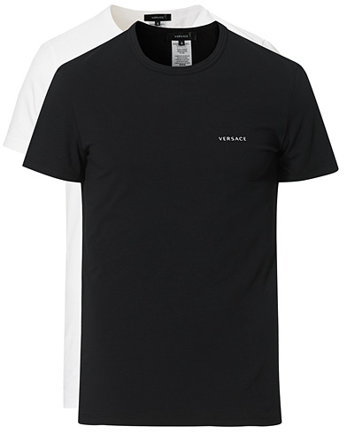 Versace 2-Pack Logo Tee Black/White at CareOfCarl.com