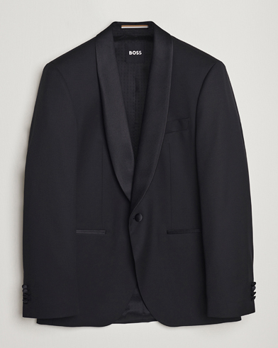 Oscar Jacobson Frampton Wool Tuxedo Blazer Black at CareOfCarl.com