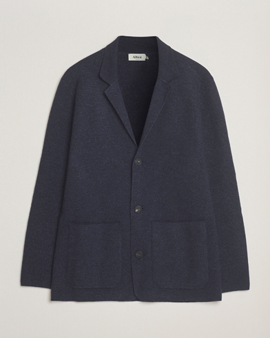 Altea Soft Wool Knitted Blazer Navy – Blue
