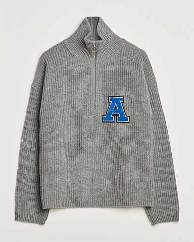 Axel Arigato Team Half Zip Sweater Grey at CareOfCarl