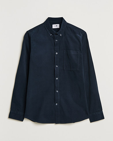 NN07 Arne Corduroy Shirt Navy at CareOfCarl.com