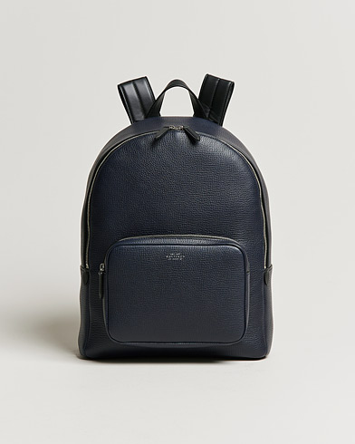 Smythson Ludlow Everyday Backpack Navy at CareOfCarl.com