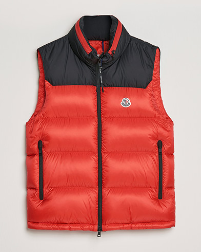 Black and red moncler coat online