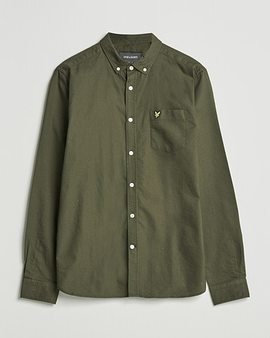 Lyle & Scott Lightweight Oxford Shirt Olive at CareOfCarl.com