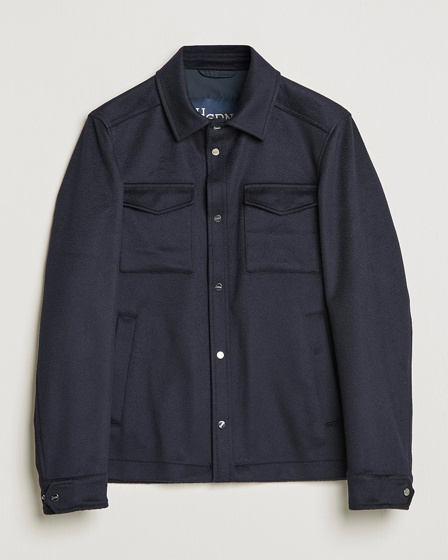 Herno Cashmere Overshirt Navy – Blue