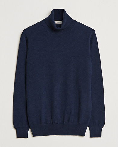 Piacenza Cashmere Cashmere Half Zip Sweater Navy at CareOfCarl.com