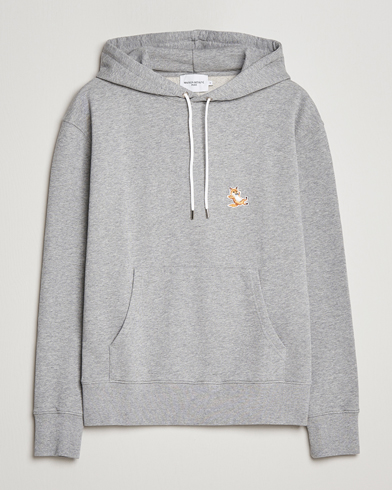 Maison Kitsuné Chillax Fox Hoodie Light Grey at CareOfCarl.com