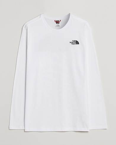 North face white long sleeve t clearance shirt