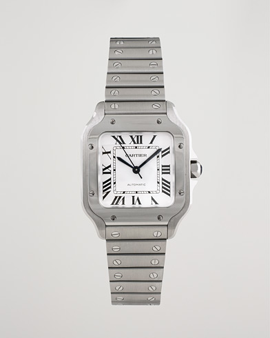 Cartier Pre Owned Santos De Cartier Steel White at CareOfCarl