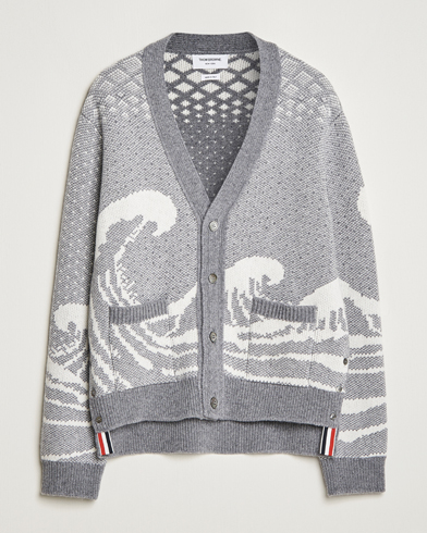 Thom Browne Fair Isle Jacquard Cardigan Grey at CareOfCarl.com