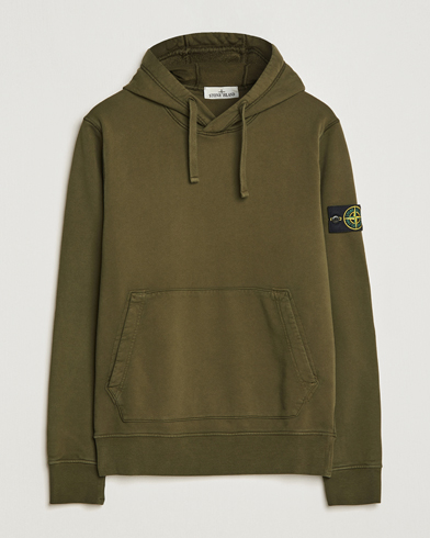 Stone Island Garment Dyed Fleece Hood Olive at CareOfCarl