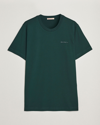 Marni Logo Embroidered T-Shirt Spherical Green at CareOfCarl.com