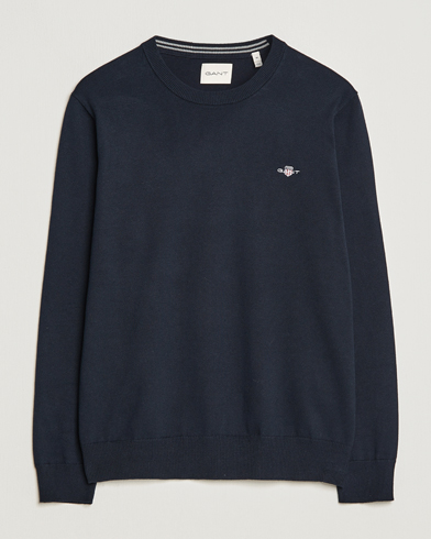 GANT Classic Cotton Crew Neck Evening Blue at CareOfCarl.com