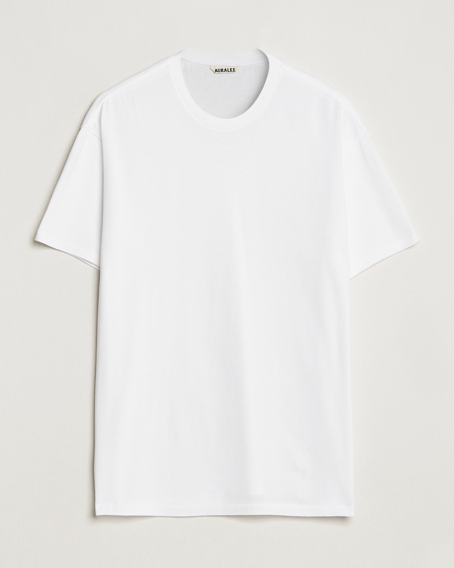 Auralee Seamless Crew Neck T-Shirt White – White