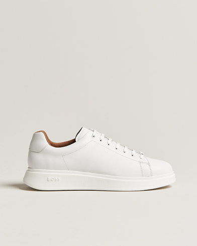 Hugo boss white leather sales sneakers