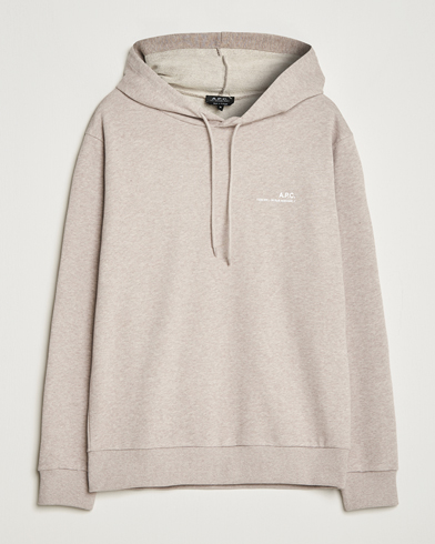 A.P.C. Item Hoodie Beige Chine at CareOfCarl.com