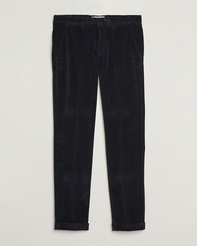 Thom Browne Straight Cropped Corduroy Trousers Black at CareOfCarl.com