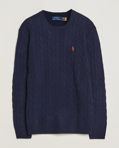 Polo Ralph Lauren Wool/Cashmere Cable Half Zip Hunter Navy at