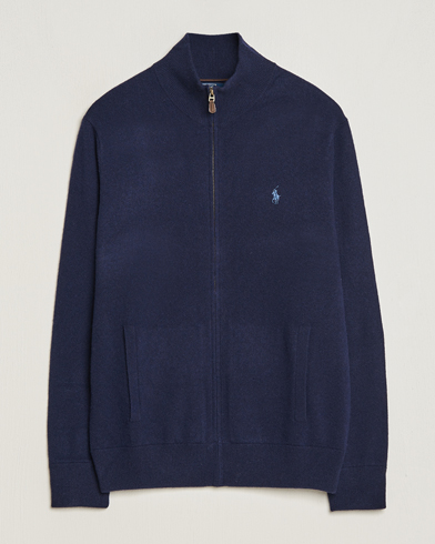 RLX Ralph Lauren Performance Wool Full Zip Hybrid Sweater Navy