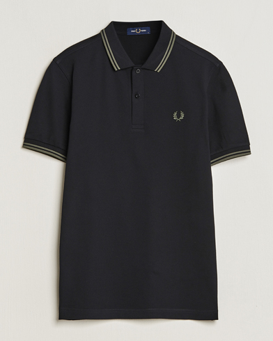 Fred Perry Twin Tipped Polo Shirt Black at CareOfCarl.com