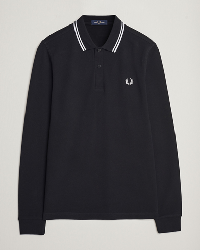 Fred Perry Long Sleeve Twin Tipped Shirt Black at CareOfCarl.com