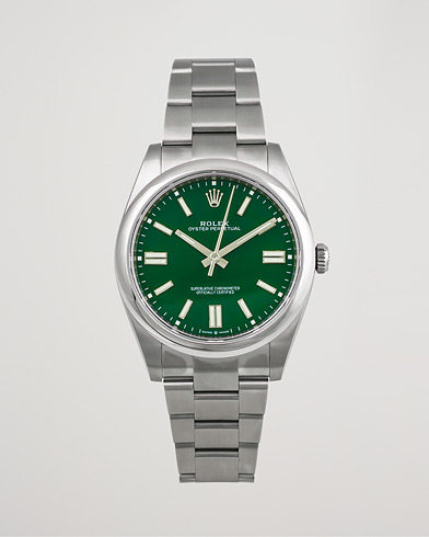 Rolex Pre Owned Oyster Perpetual 41 Green Steel at CareOfCarl