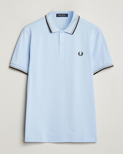 Fred Perry Twin Tipped Polo Shirt Light Smoke at CareOfCarl.com