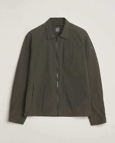 Scandinavian Edition Plain Waterproof Jacket Dark Olive at 
