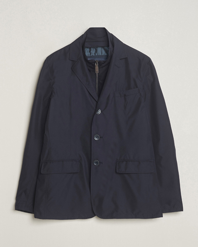 Herno Wool Zip Coat Navy at CareOfCarl.com