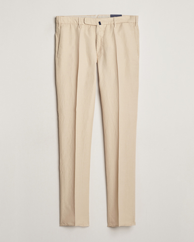 Orlebar Brown| Caramel Pink Tailored Fit Washed Linen Trousers