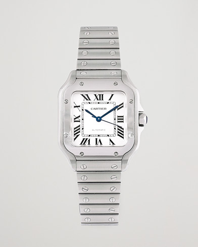 Cartier Pre Owned Santos De Cartier Steel WSSA0029 Silver at