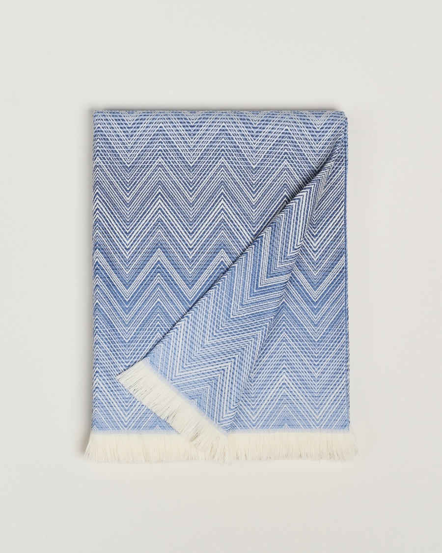 Missoni Home Timmy Wool Throw 130x190cm Blue – Blue